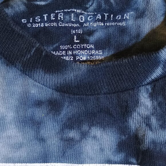 Five Nights at Freddy’s/T-Shirt/Kids/Large/Black Grey Tie Dye/Sister Location Gr - Picture 2 of 7